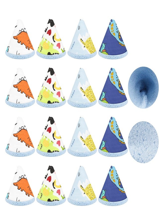 AMAZYC-US 16 Pcs Coral Velvet Pee Covers Baby Boy, Strong Water Absorption Reusable Pee Shield, Diaper Changing Accessory for Baby Boys (Dinosaur) - Image 1